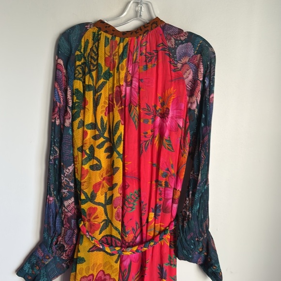 NEW FARM RIO Mixed Prints Button Down Maxi Dress In Mix Print Large - Picture 10 of 16